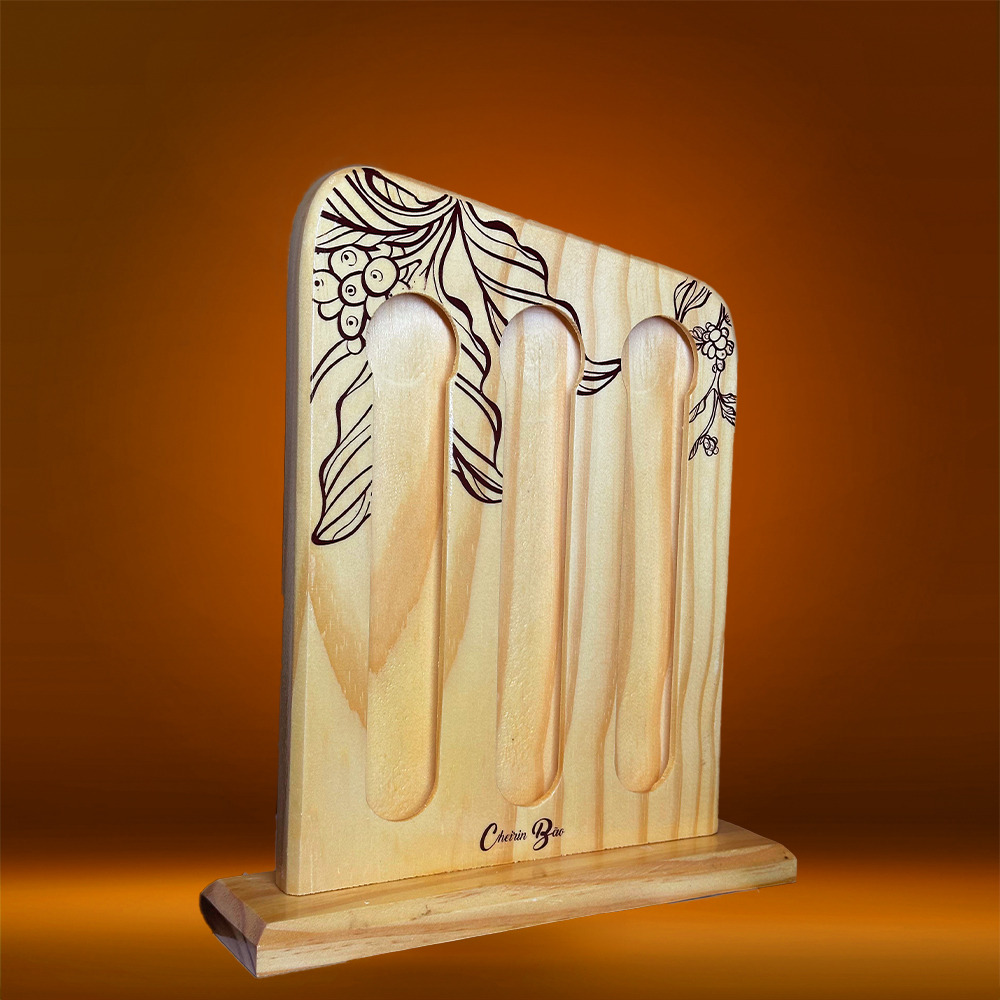 [8332040928] PORTA CAPSULA DE MADEIRA NATURAL