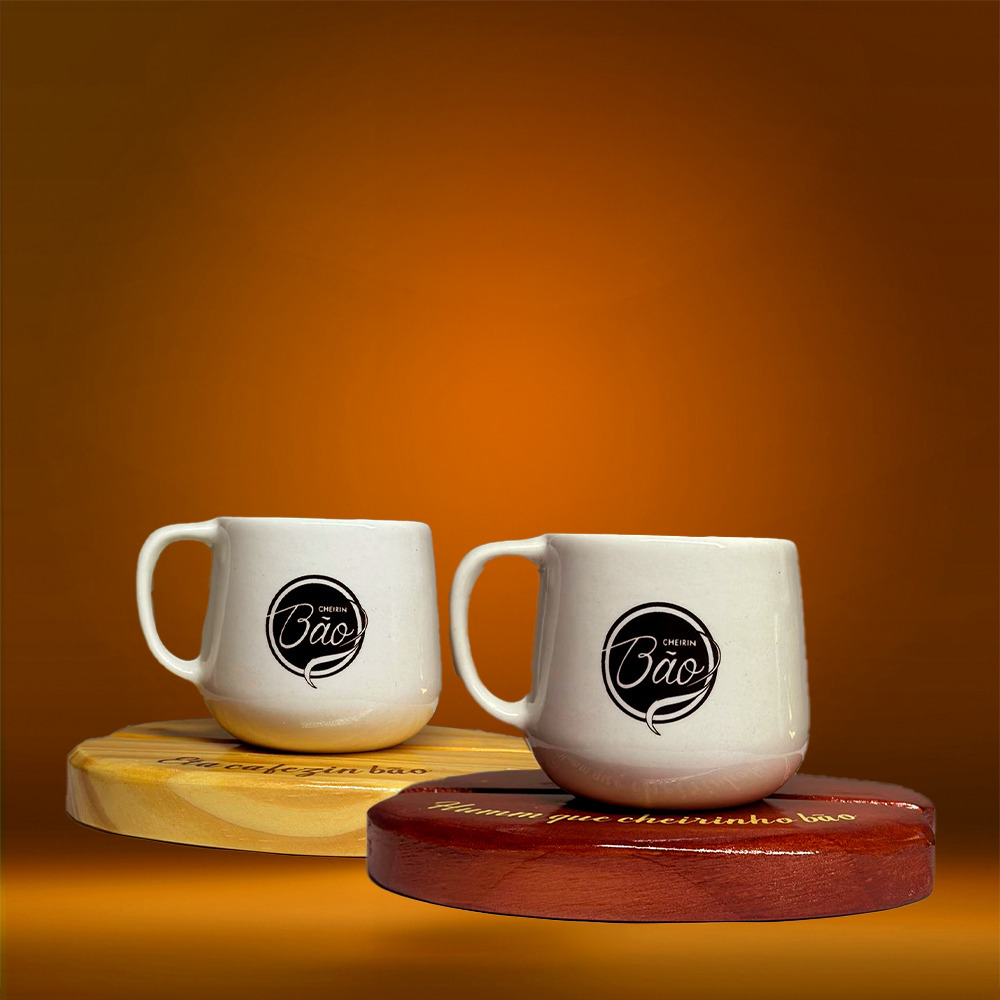 [8333474115] KIT XICARAS 6X90ML / 6 PIRES GRAO DE CAFE